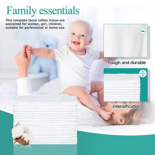 Toalha de rosto descartável macia, lenços secos faciais de algodão 100 unidades, lenços secos de alg