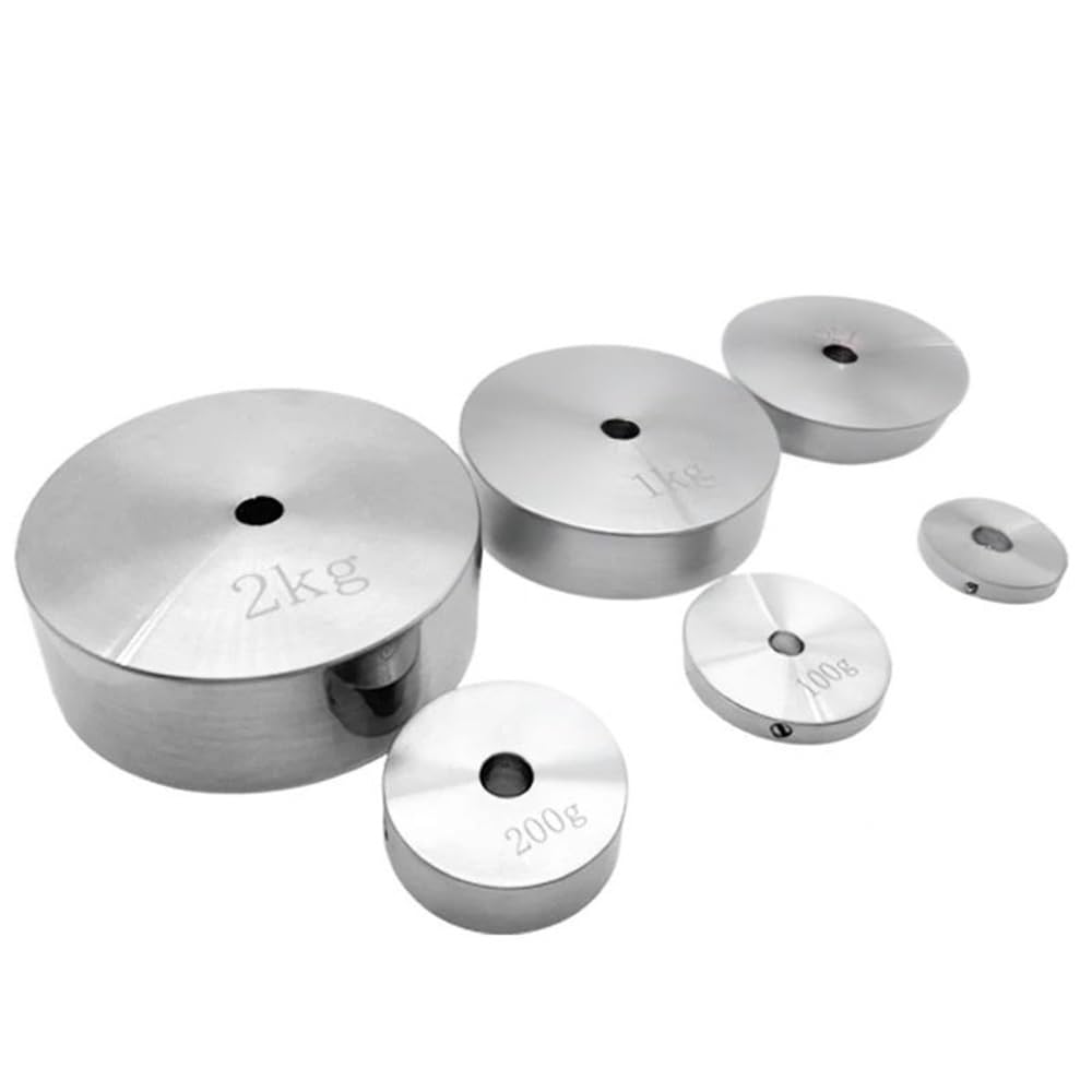Strumenti da laboratorio e attrezzature Blocco di peso standard in acciaio inossidabile M1 2Cr13 da 1 kg, peso perforato in acciaio inossidabile da 2 kg, metodo circolare(200g)