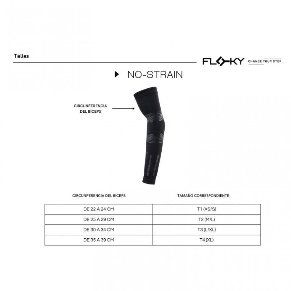 FLOKY NO STRAIN Fantasy DELHI Manicotto Biomeccanico T3 Taglia L/XL - Black Yellow