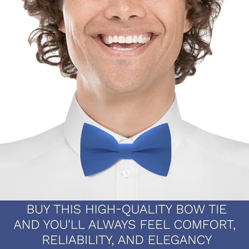 Image of Bow Tie House Mens Bowties Pre-tied Shape Clip on Bowtie Solid Men Formal Wear for kids, baby boys, toddler any age bow ties