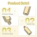 PATIKIL M2.5 x 9+3 mm Female Thread Hex Brass PCB Standoff, 50 Pcs for FPV Drone Quadcopter PCB Motherboard Steel Screw Nut Set Computer Electrical, Gold