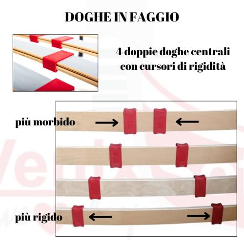 Zinus Lorelai Rete Matrimoniale 160x190 cm - Struttura Letto con Doghe in Metallo Incluse - Altezza 36 cm con Spazio Sottostante - Facile da Montare - Nero