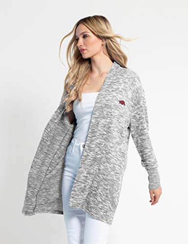 Image of chicka-d Women's Cozy Fleece Cardigan Heather Grey