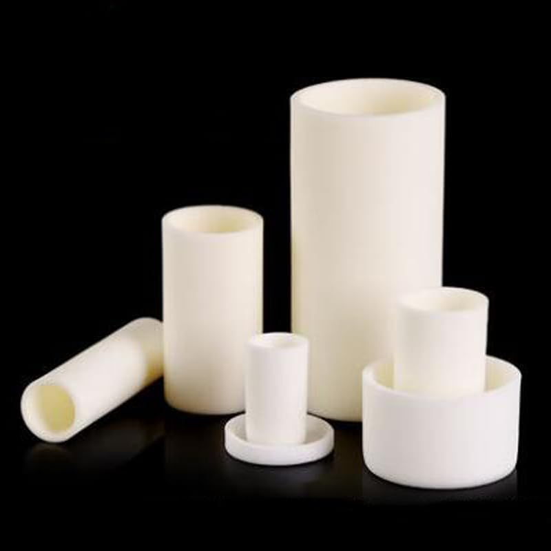 3pcs 0.4ml Capacity White Alumina Cylindrical Crucible Laboratory High Temperature Resistance 1600 Chemical Corrosion Resistance - (Length: 0.4mlx10mmx10mm)