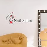 Nail Salon Decoration Sign Wall Decal - Hand Polish Logo Vinyl Sticker for Salon, Spa & Beauty Decor - Removable Manicure Art ci97
