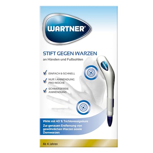 WARTNER Stift gegen Warzen - Warzenstift zur schnellen und effektiven Anwendung - Warzenbehandlung mit Trichloressigsäure - 1er Pack