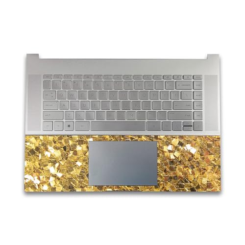 Image of Carbon Fiber Gaming Skin Compatible with HP Envy x360 16 inch (2023) - Gold Chips - Premium 3M Vinyl Protective Wrap Decal Cover - Easy to Apply | Crafted in The USA by MightySkins