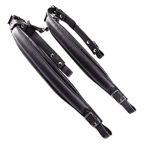 Heall Cinturón de acordeón ajustable de cuero PU acolchado con 2 correas Cover