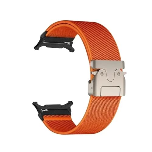 SRMVRNKNNK ���Ԃ̂Ȃ��҂ݍ��ݐL�k�����[�v�o���h�u���X���b�g�BFit For Samsung Fit For Galaxy Watch Ultra 47mm �E�H�b�`�o���h�Ƀt�B�b�g�B(Orange black)