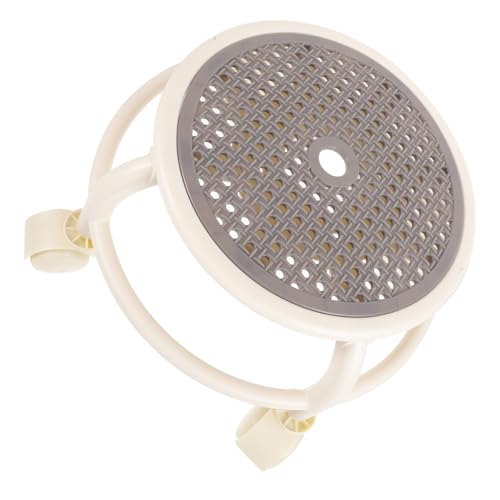 OUNONA Low Rolling Stool with Wheels Comfortable Swivel Chair Round Small Stool for Home Salon Spa Practical Versatile Grey Design for Easy Movement