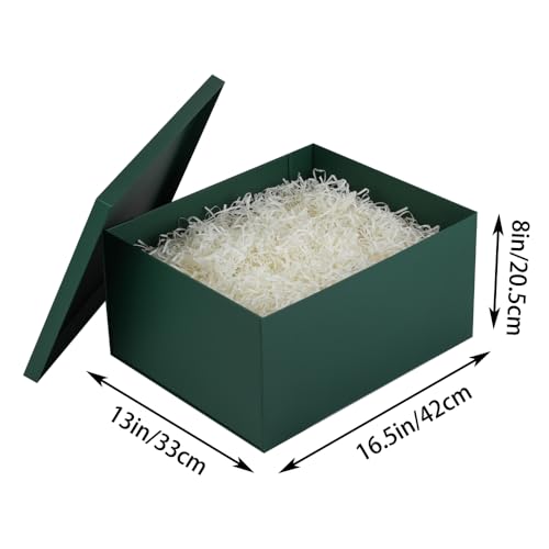 Boîte cadeau extra large verte 41x33x20 cm avec ruban UoeRing - 2