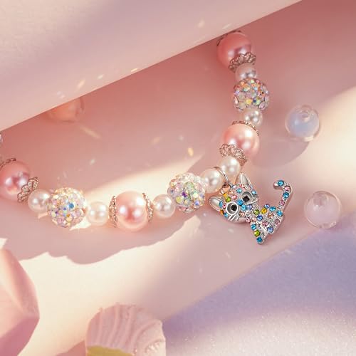 FYUKISS Cat Bracelet for Girls/Daughter/Granddaughter/Niece, Cat Charm Bracelet Jewelry for Birthday Mothers Day Graduation Gifts for Girls2