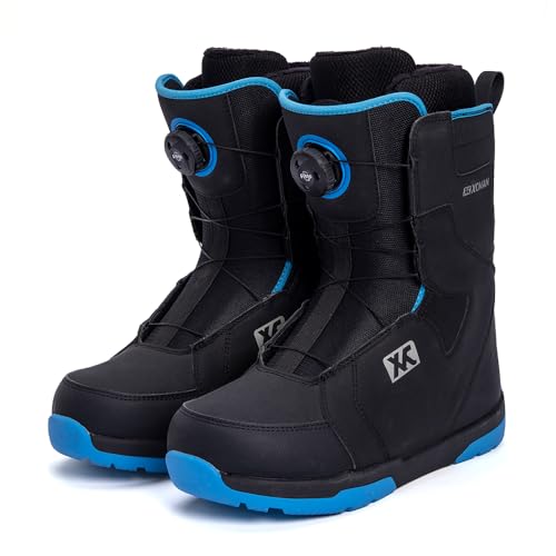 XCMAN Adjustable Mens Snowboard Boots,Warm Liner,Winter Snow Boots,Medium Flex for All-Mountain Riding-7.5