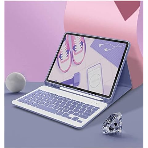 YEEHi Color Keyboard for Galaxy Tab S8 Ultra 14.6" 2022 Keyboard Case Cute Detachable Removable Wireless Bluetooth Keyboard Slim Leather Folio Smart Cover (Purple) Cover