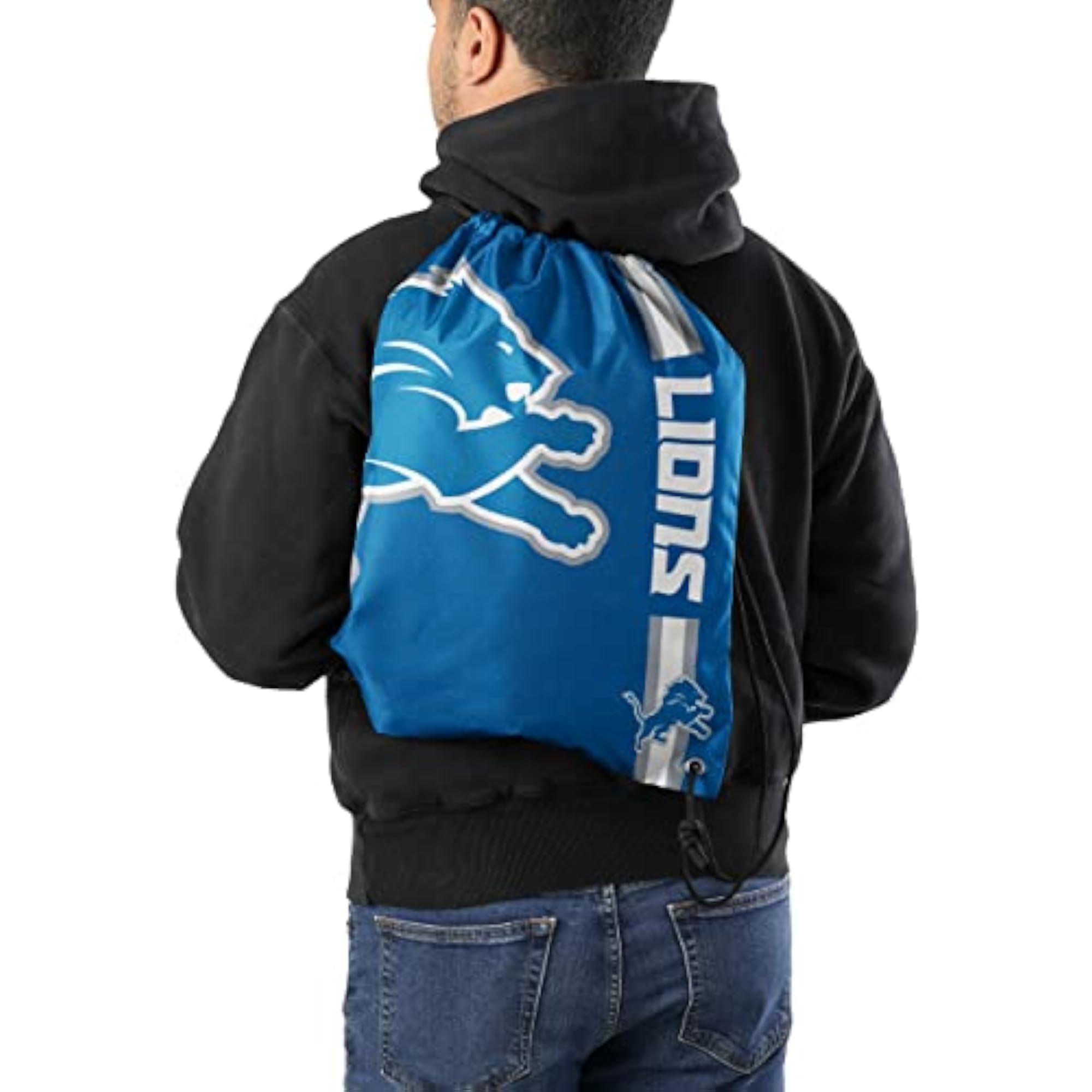 NFL Team Big Logo Travel Gym Bag, Drawstring Backpack