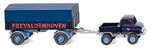 Unimog U 411 with trailer "Freyaldenhoven" - Model Car, Ready-made - Wiking 1:87