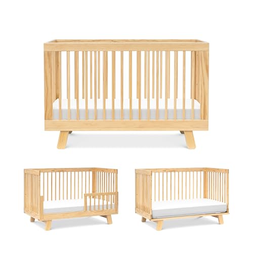 Babyletto Hudson 3-in-1 Convertible Crib with Toddler Bed Conversion Kit in Natural, Greenguard Gold Certified