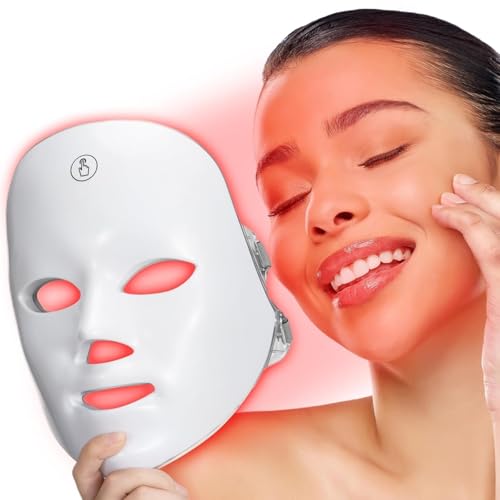 Red Light Therapy Mask For Face,7 Colors Led Face Mask Light Therapy,At-Home Photon Skin Care