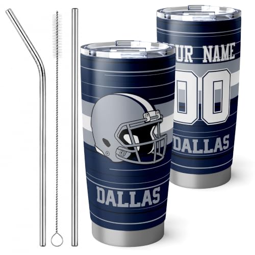 Image of Dallas Tumbler 20oz Travel Mug Gifts Custom Name Number