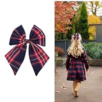 Fiocco Capelli Bambina Tartan Scozzese - Con Forcina E Astuccio Organza - Foto 2