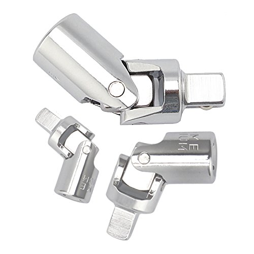 Vastools Universal Joint Socket Adapter 3Pcs, 1/4, 3/8 & 1/2 In.drive, Cr-V, Impact Universal Joint Set, Access Fasteners At An Angle #TOP4