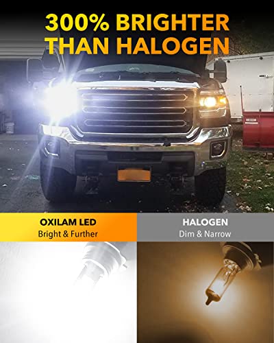 Oxilam H7 Led Bulbs 300% Brightness, 8 Led Chips 6500K Cool White No Dark Spot, 1:1 Design Wireless No Adapter Required, Non-Polarity Plug & Play Forward Light Conversion Kit, Pack Of 2 #TOP1