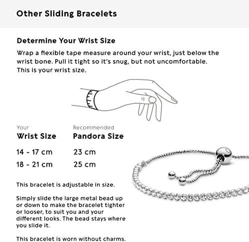 Pandora Timeless Women's Sterling Silver Sparkling Slider Bracelet for Charms