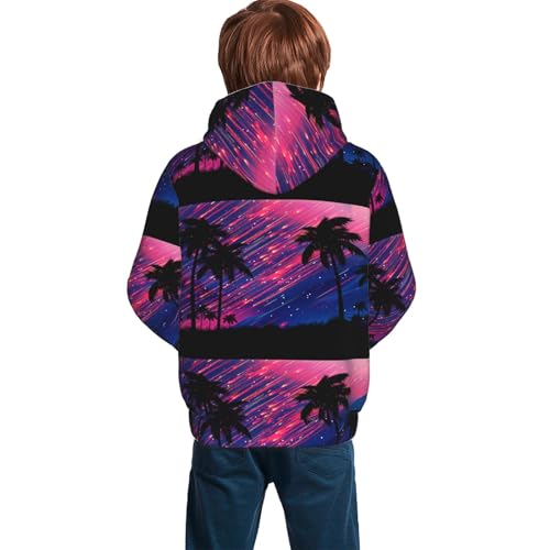 Peony Rose Kid Hoodies Boys Sweatshirts Girls Pullover with Pocket4