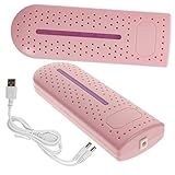 Healvian 靴乾燥機 ブーツウォーマー プラスチック製 靴温風乾燥機 家庭 寮 旅行用 大人子供用 スマートタイマー 紫ライト付き 1ペア