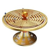 Metal Solar System Model Kit That Works - Motorized Metal Planetarium with LED Night Light Sun, Educational STEM for Adults, Classroom Science Project, Unique Desk Decor Gift