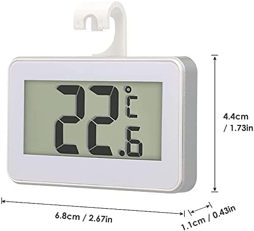 Freezer Thermometer, SUTMSH Fridge Freezer Thermometer digital with Read LCD Display Placement Modes Hanging, Standing - 3 Pcs