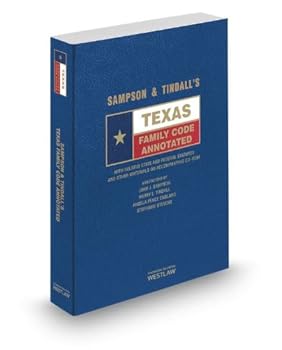Paperback Sampson & Tindall's Texas Family Code Annotated with CD-ROM, 2013 ed Book