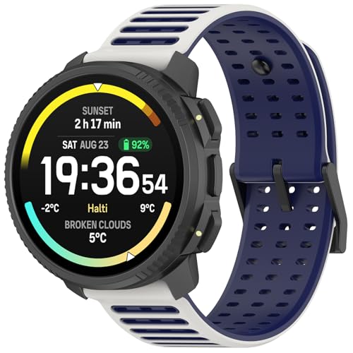 22mm �o���h Suunto Vertical 2/Vertical/Race 2/RUN/Race S/Race/9 Peak Pro/9 Peak/5 Peak �p�o���h, �X���g�p �V���R�� �X�|�[�c ���v�x���g �_�炩�� �X���g Race 2 ��