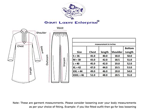 Image of Gauri Laxmi Enterprise Men's Cotton Kurta Pyjama Set