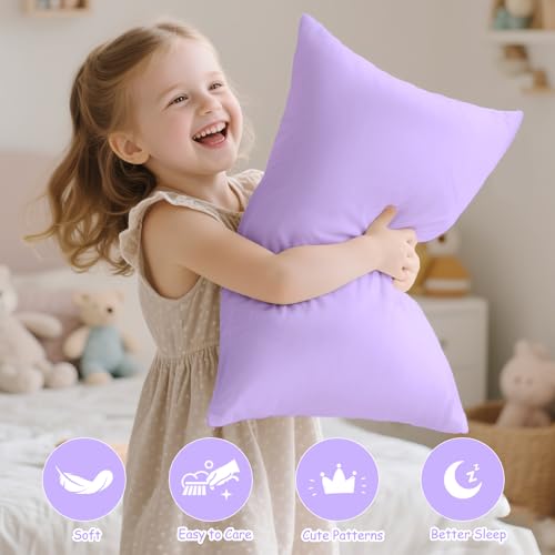 Image of UOMNY Toddler Pillowcases, 13X18 12x16 14x19 Flower Baby Pillow Case 2 Pack Small Pillow Covers for Travel Pillow