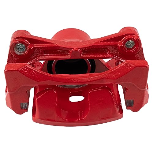 Image of TRQ Front Right Brake Caliper w /Bracket Performance Red Passenger Side