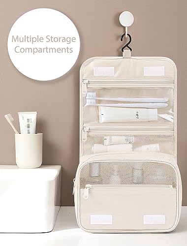 DIMJ Packing Cubes for Travel - Organizer Bags Set for Carry on Suitcase Lightweight Packing Cubes for Suitcase Cubes for luggage with Large Toiletries Bag (Cream) - Image 3