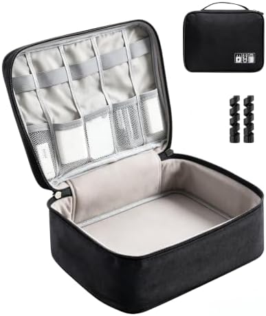 OrgaWise Travel Cable Organiser Bag, Multi-Layer Tech Case