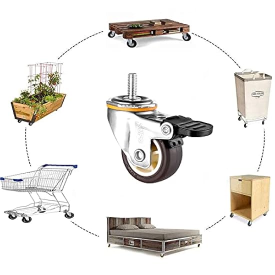 Ruote Girevoli Da 50 Mm - Set Di 4, Senza Freno, Resistenti 250 Kg, Ruote Per Mobili, Carico Massimo | Leroy Merlin - Foto 5