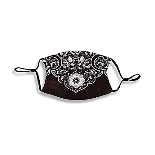 White Floral Lace One Size Fabric Fashion Face Covering Mask