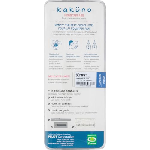 Image of PILOT Kakuno Fountain Pen, Blue Barrel, Medium Nib