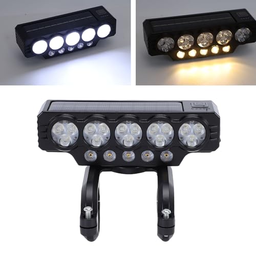 Luz solar para bicicleta que soluciona apagones con su faro de 200 M y alarma 120 dB 2