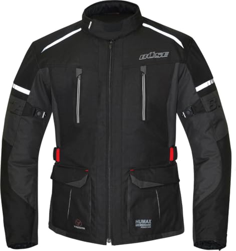 Büse Rider wasserdichte Motorrad Textiljacke, schwarz, XL