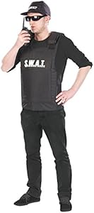 infactory Faschingskostüme: Faschings-Kostüm S.W.A.T., 2-teilig, Einheitsgröße (Karneval-Kostüm Herren, Männer für Fasching)