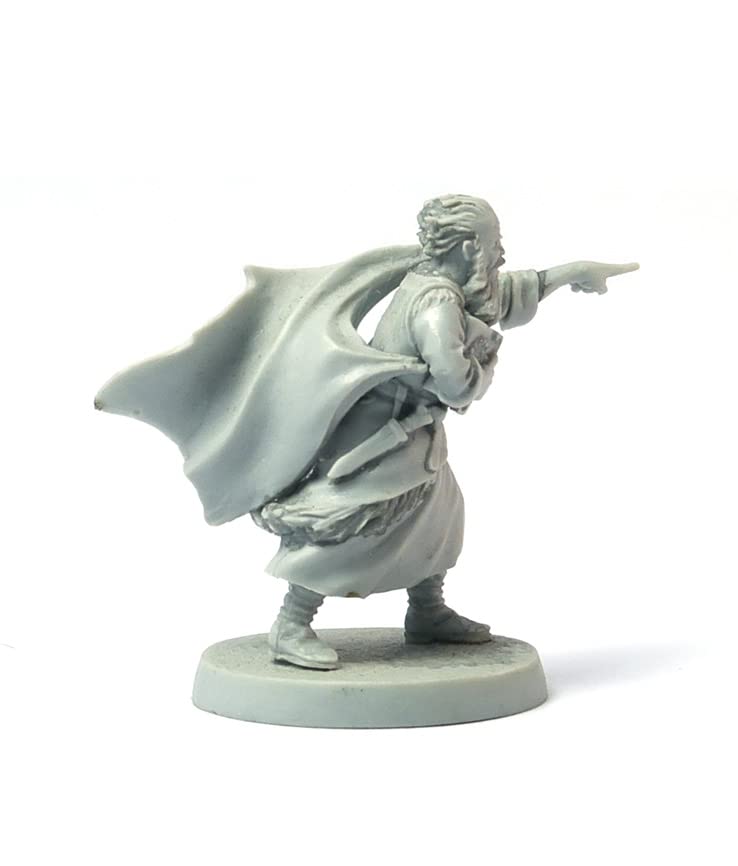 Brendan, Priest, Monk Wargame Miniature SAGA 28 mm, Resina, Grigio