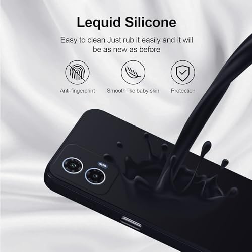 Image of Back Cover Silicon Flexible Shockproof Anti Scratch Back Cover for Motorola Moto G96 5G - Black