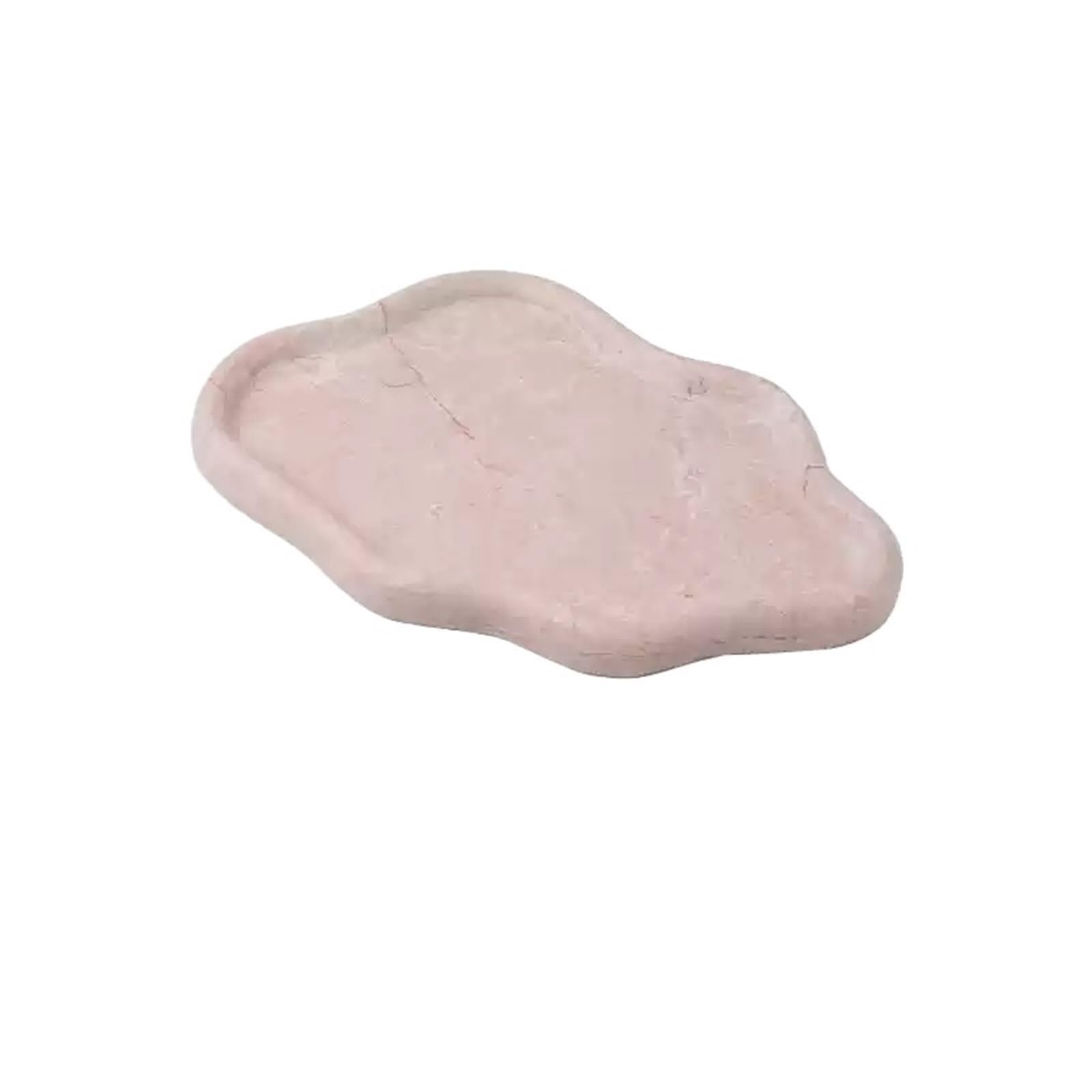 Bathroom Stone Tray Marble Vanity Organizer Bathroom Countertop Decor, Rustic Catchall Dish for Jewelry/Perfume(Color2)