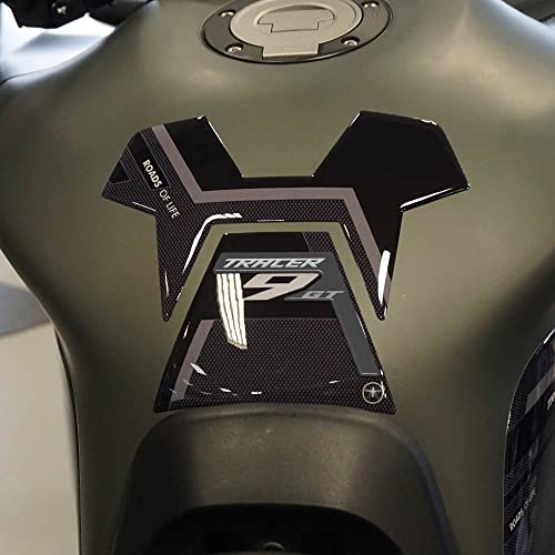 labelbike - Autocollant 3D Moto Réservoir Protection et Décoration en Résine Compatible avec Yamaha Tracer 9 GT Couleur Gris