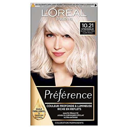 L'Oréal Paris Préférence Coloration Permanente 10.21 Stockholm Blond Très Très Clair Perlé