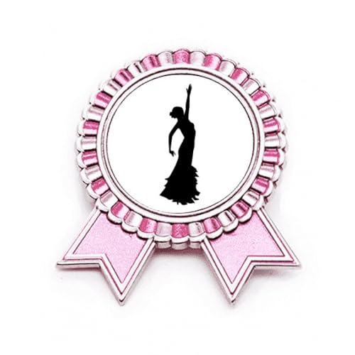 Broche rose pour danseuse de danse folklorique M Métal pour fixer un costume